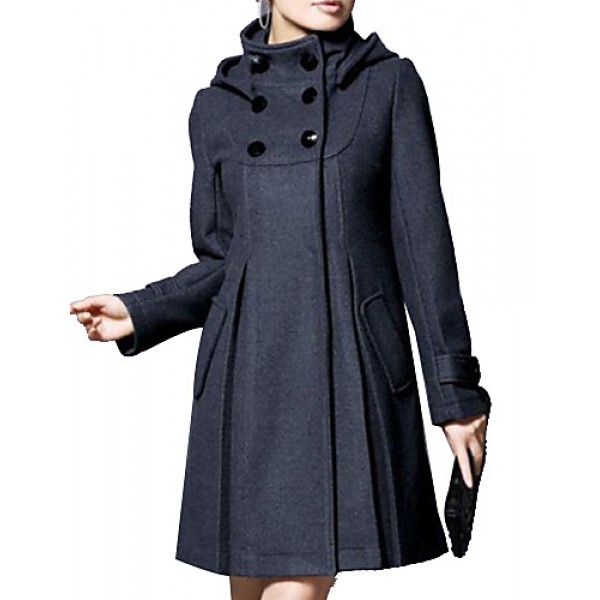 Women's Coat,Solid Long Sleeve Winter Bl...